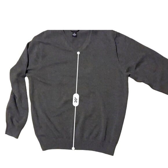 Jos A Bank Traveler 100% Pima Cotton V-Neck Sweater XXL Heather Gray EUC - Picture 9 of 11
